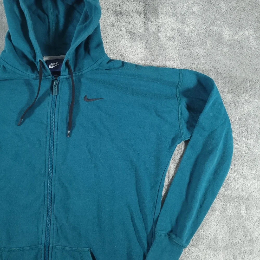 Nike Womens Club Hoodie Size Small Green Outdoors Casual Full Zip 684901